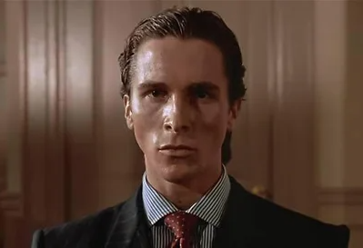 patrick bateman staring Blank Meme Template
