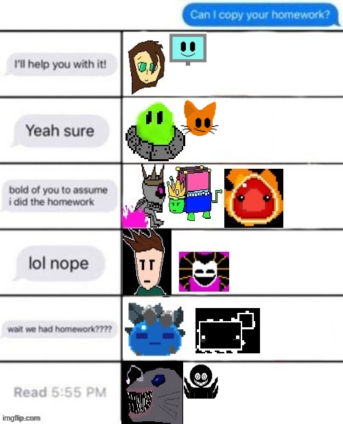 if I added all my ocs then no one else would have room. | made w/ Imgflip meme maker