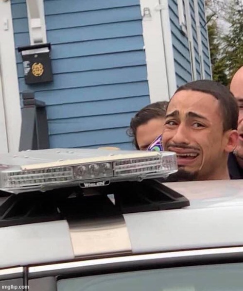 Not So Tough Guy Arrested | image tagged in not so tough guy arrested | made w/ Imgflip meme maker