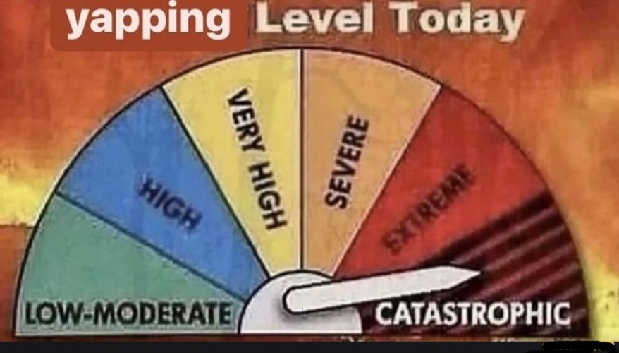 Yapping Level Today | image tagged in yapping level today | made w/ Imgflip meme maker