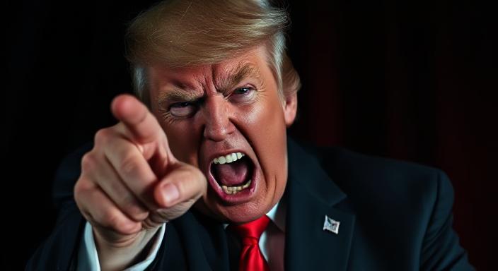 Trump angry fascist Blank Meme Template