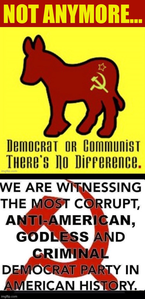 They hate this country… | NOT ANYMORE… | image tagged in anti communists,democrats,no difference,most corrupt,anti american | made w/ Imgflip meme maker