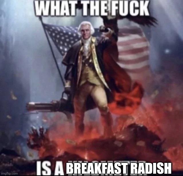 What the fuck is a kilometer | BREAKFAST RADISH | image tagged in what the fuck is a kilometer | made w/ Imgflip meme maker