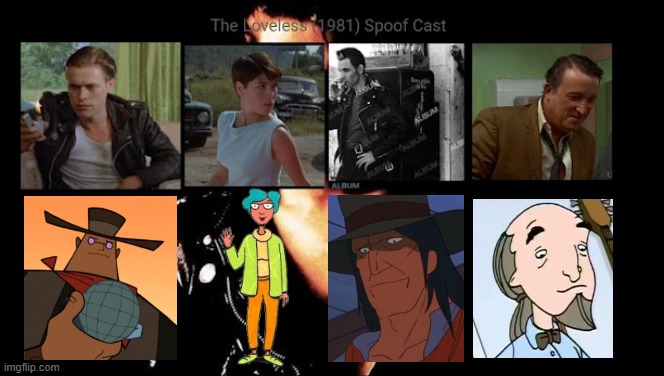 Credit to Mico the Ninjago Fan 2024 for this used | image tagged in meme,memes,spoof cast,the loveless,characters,roles | made w/ Imgflip meme maker