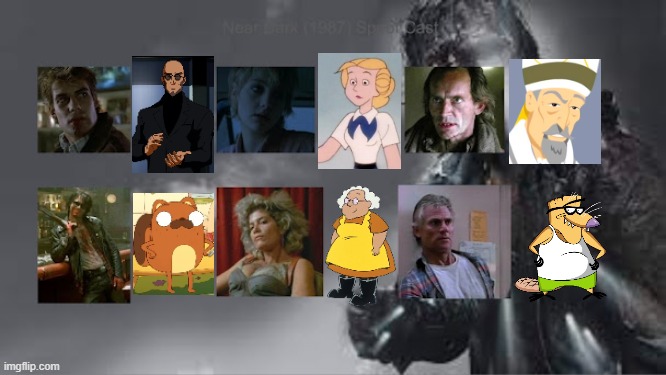 Credit to Mico the Ninjago Fan 2024 for this used | image tagged in meme,memes,spoof cast,near dark,characters,roles | made w/ Imgflip meme maker