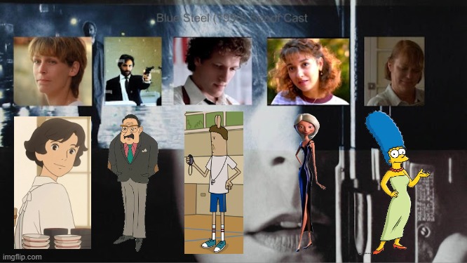 Credit to Mico the Ninjago Fan 2024 for this used | image tagged in meme,memes,spoof cast,blue steel,characters,roles | made w/ Imgflip meme maker