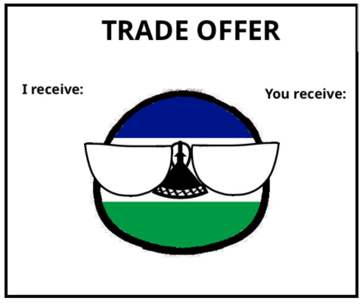 Lesotho trade offer Blank Meme Template