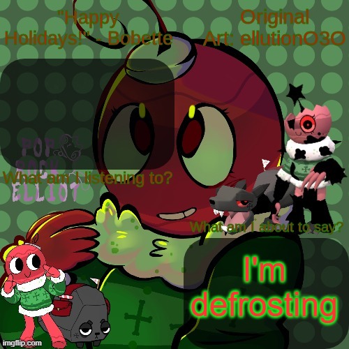 Wait, what's wrong with the description?.mp3 | I'm defrosting | image tagged in -bobette- announcement temp | made w/ Imgflip meme maker