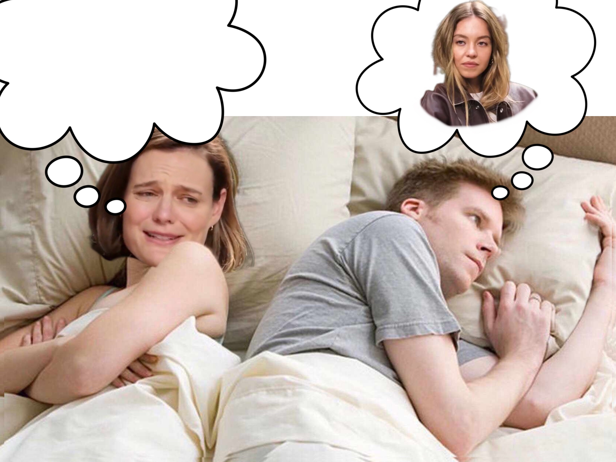 Sydney Sweeney Interview Blank Meme Template