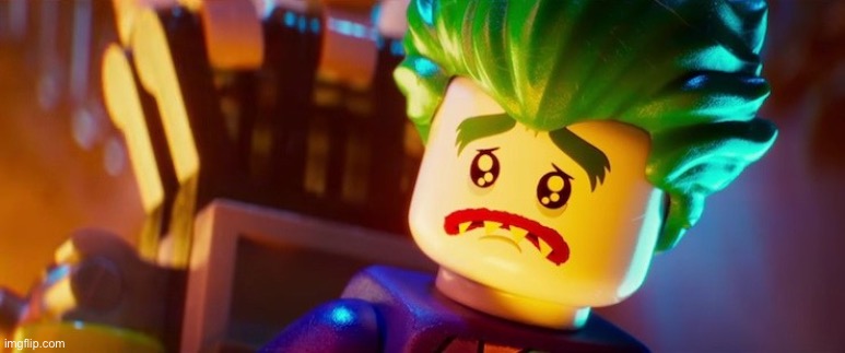 lego joker sad | image tagged in lego joker sad | made w/ Imgflip meme maker