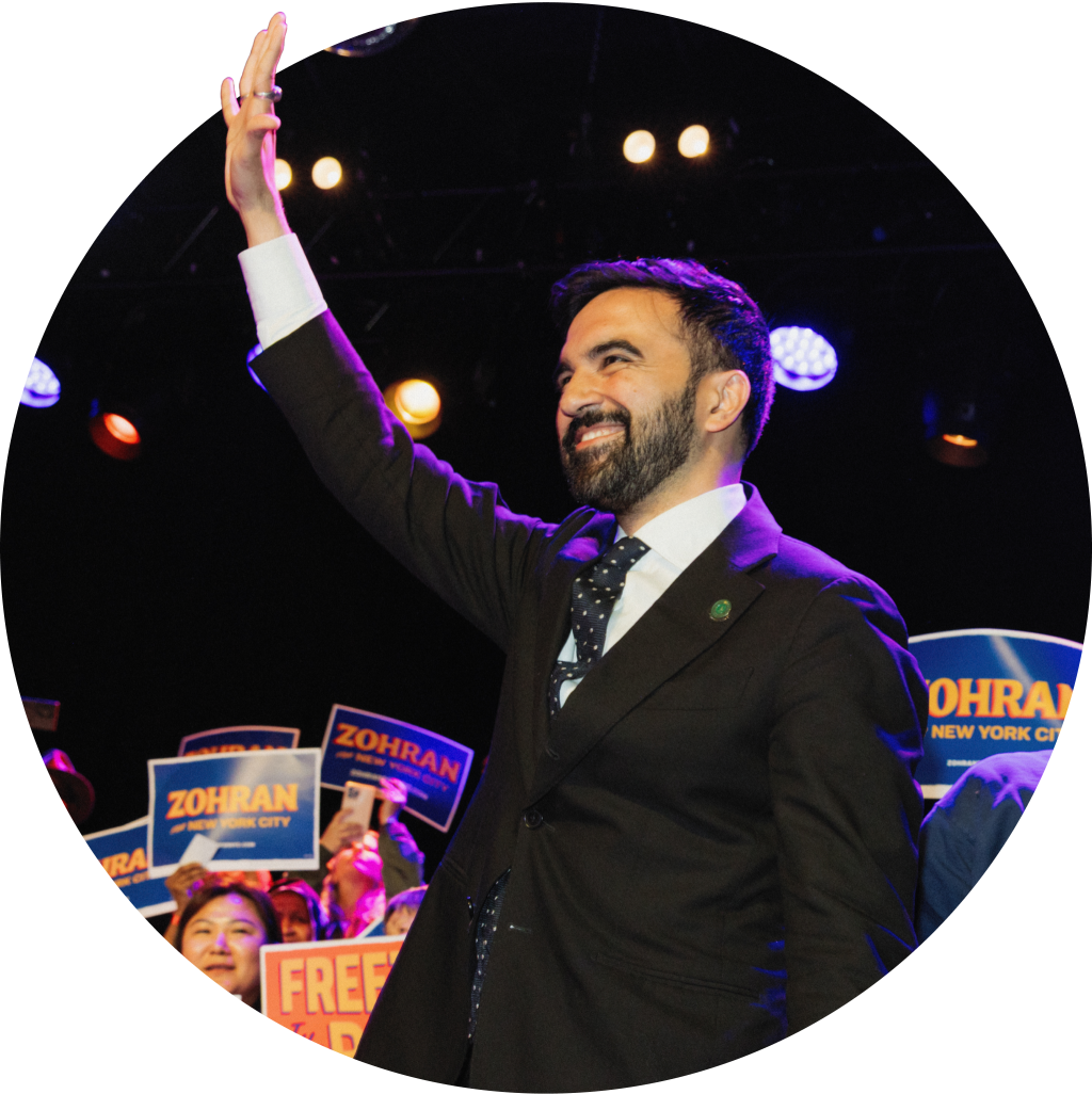 Zohran Mamdani wave Blank Meme Template