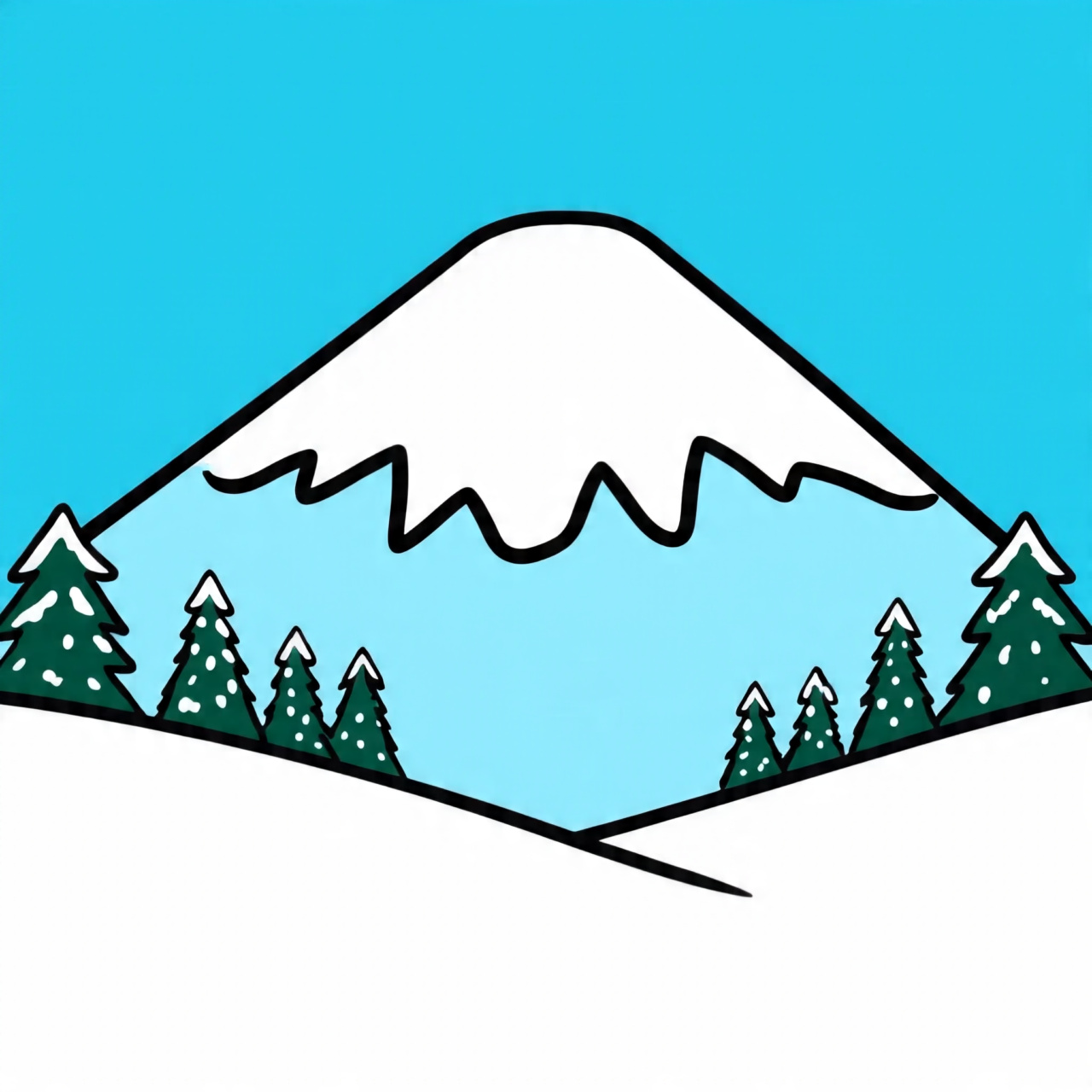 Snow and Ice Mountain Blank Meme Template