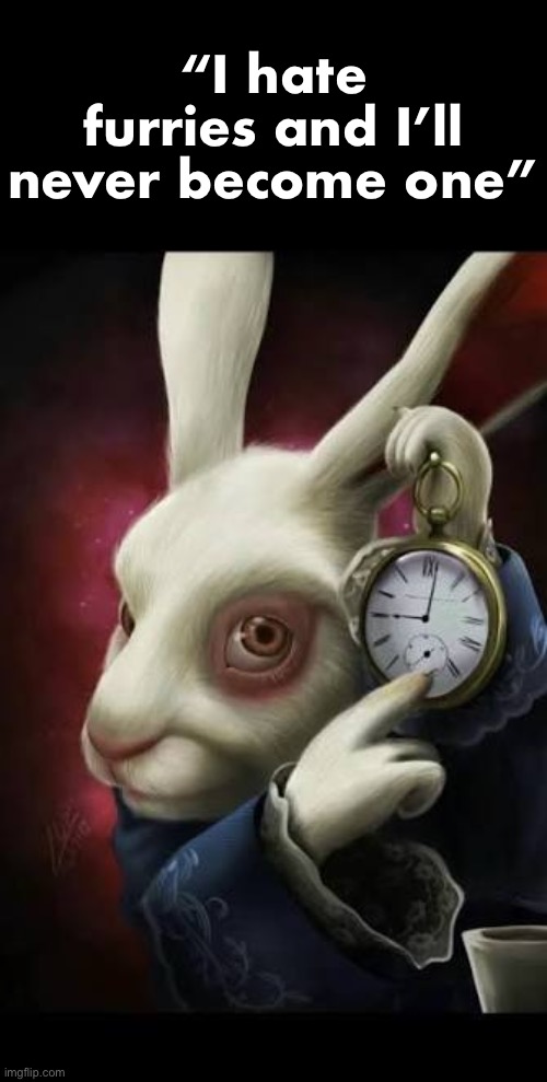 All roads lead to rome | “I hate furries and I’ll never become one” | image tagged in all roads lead to rome | made w/ Imgflip meme maker