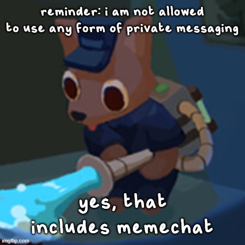 so do not try it | reminder: i am not allowed to use any form of private messaging; yes, that includes memechat | image tagged in the werecleaner | made w/ Imgflip meme maker