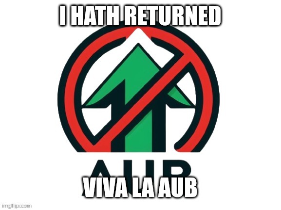 Aub official flag. | I HATH RETURNED; VIVA LA AUB | image tagged in aub official flag | made w/ Imgflip meme maker