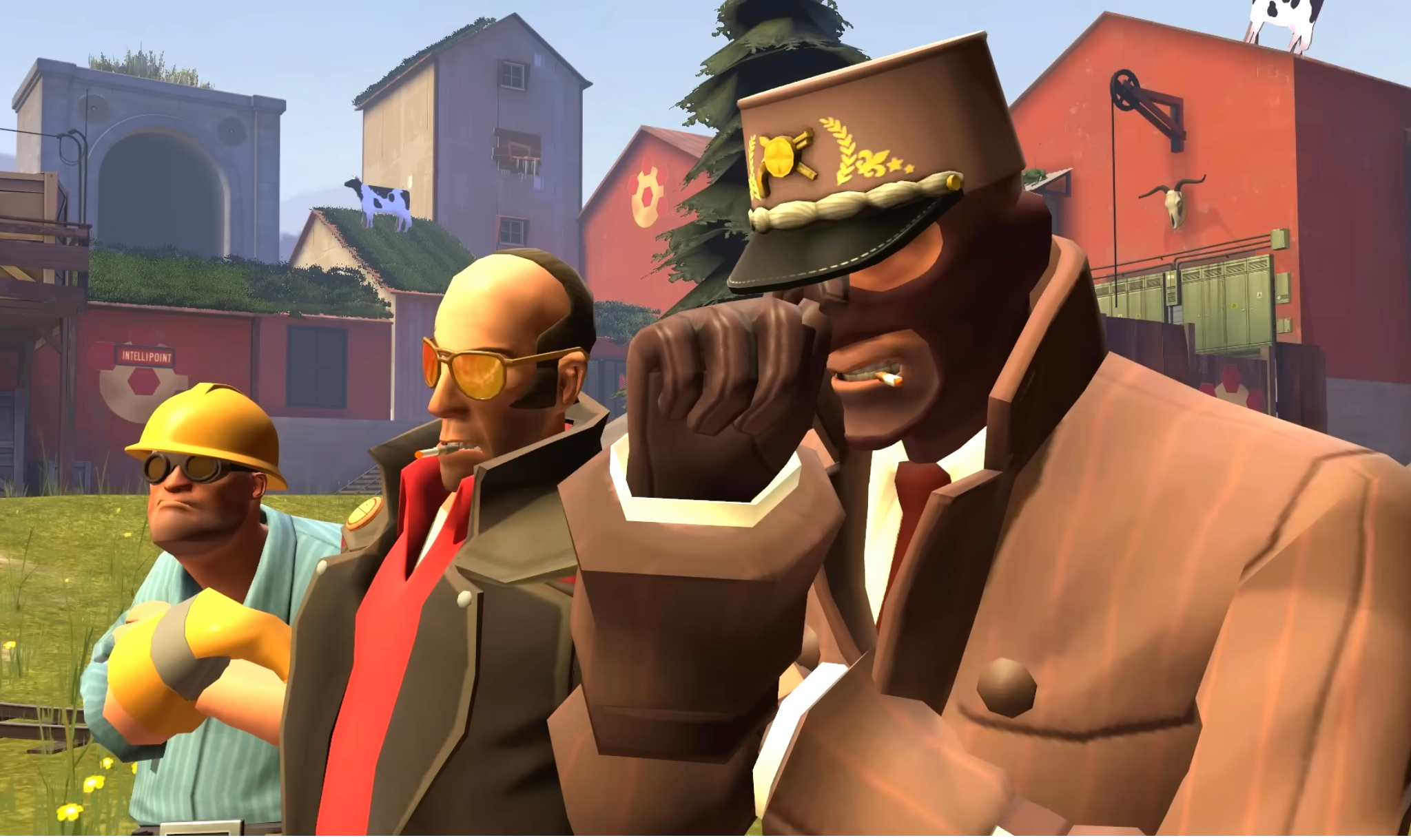 Engineer, Sniper and Spy unimpressed Blank Meme Template