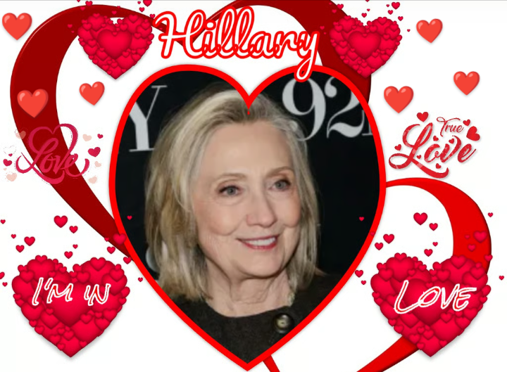 Hillary Heart Throb I'm so in Love Blank Meme Template