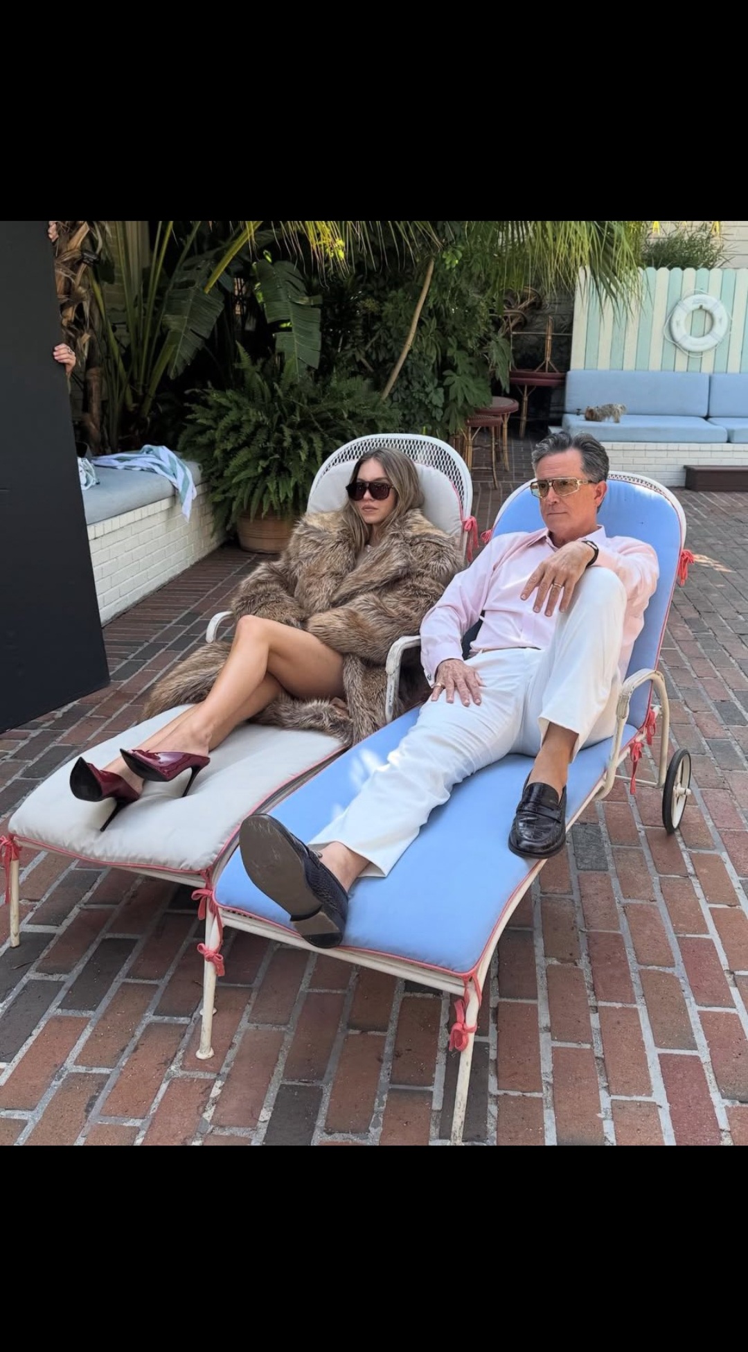 Sidney Sweeney and Steven Colbert Blank Meme Template