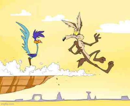 image tagged in wile e coyote roadrunner | made w/ Imgflip meme maker