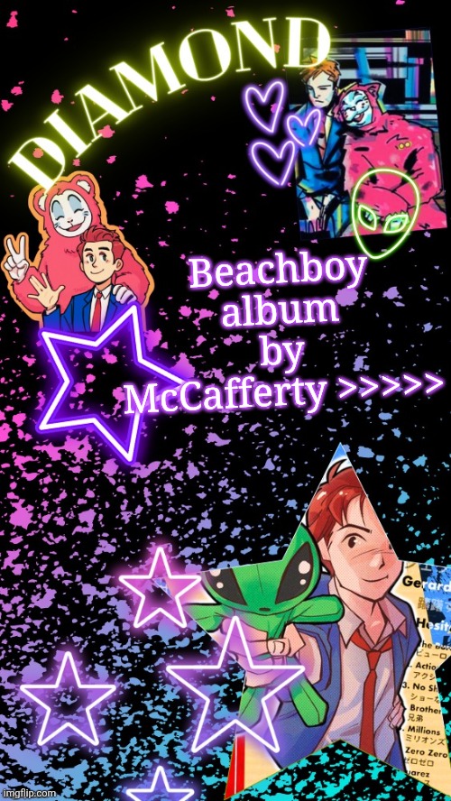 Diamond's Hesitant Alien temp ! ! (TYSM DISCO!!!) | Beachboy album by McCafferty >>>>> | image tagged in diamond's hesitant alien temp tysm disco | made w/ Imgflip meme maker