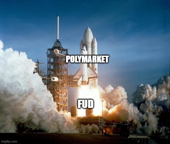 POLY | POLYMARKET; FUD | image tagged in rocket launch | made w/ Imgflip meme maker