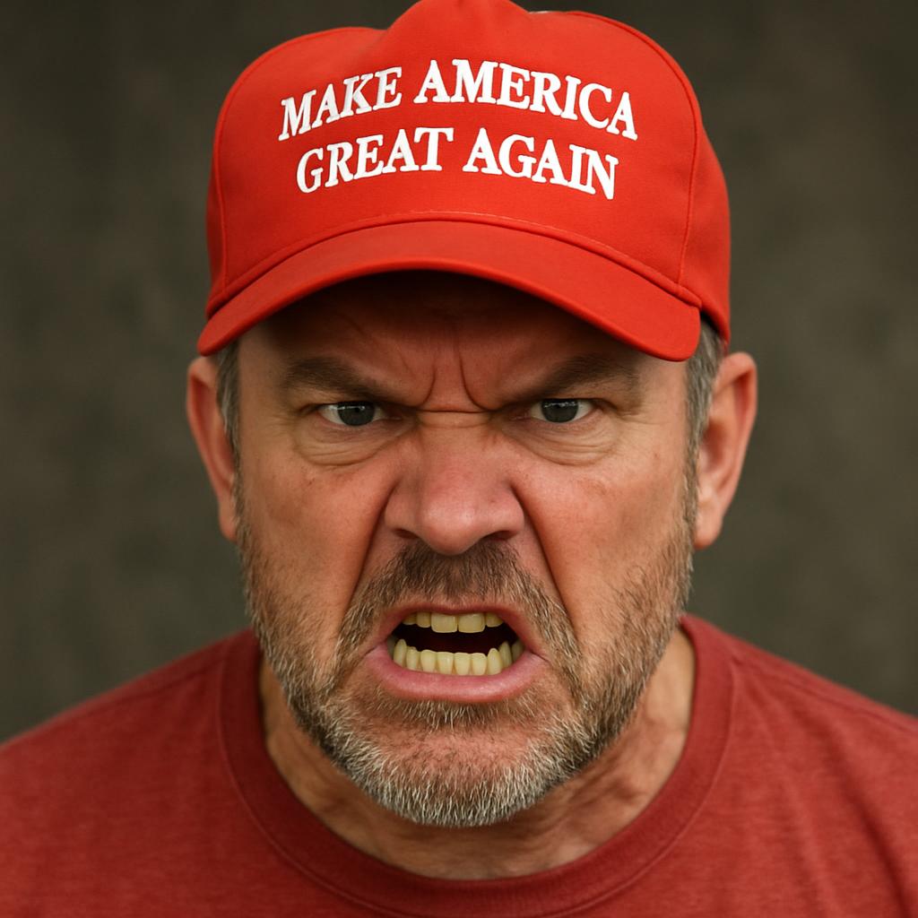 High Quality ANGRY MAGA Blank Meme Template
