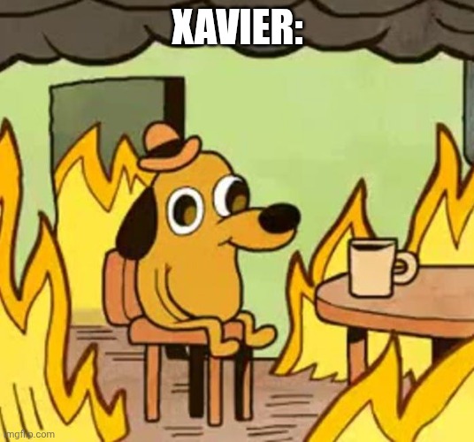 Its fine | XAVIER: | image tagged in its fine | made w/ Imgflip meme maker