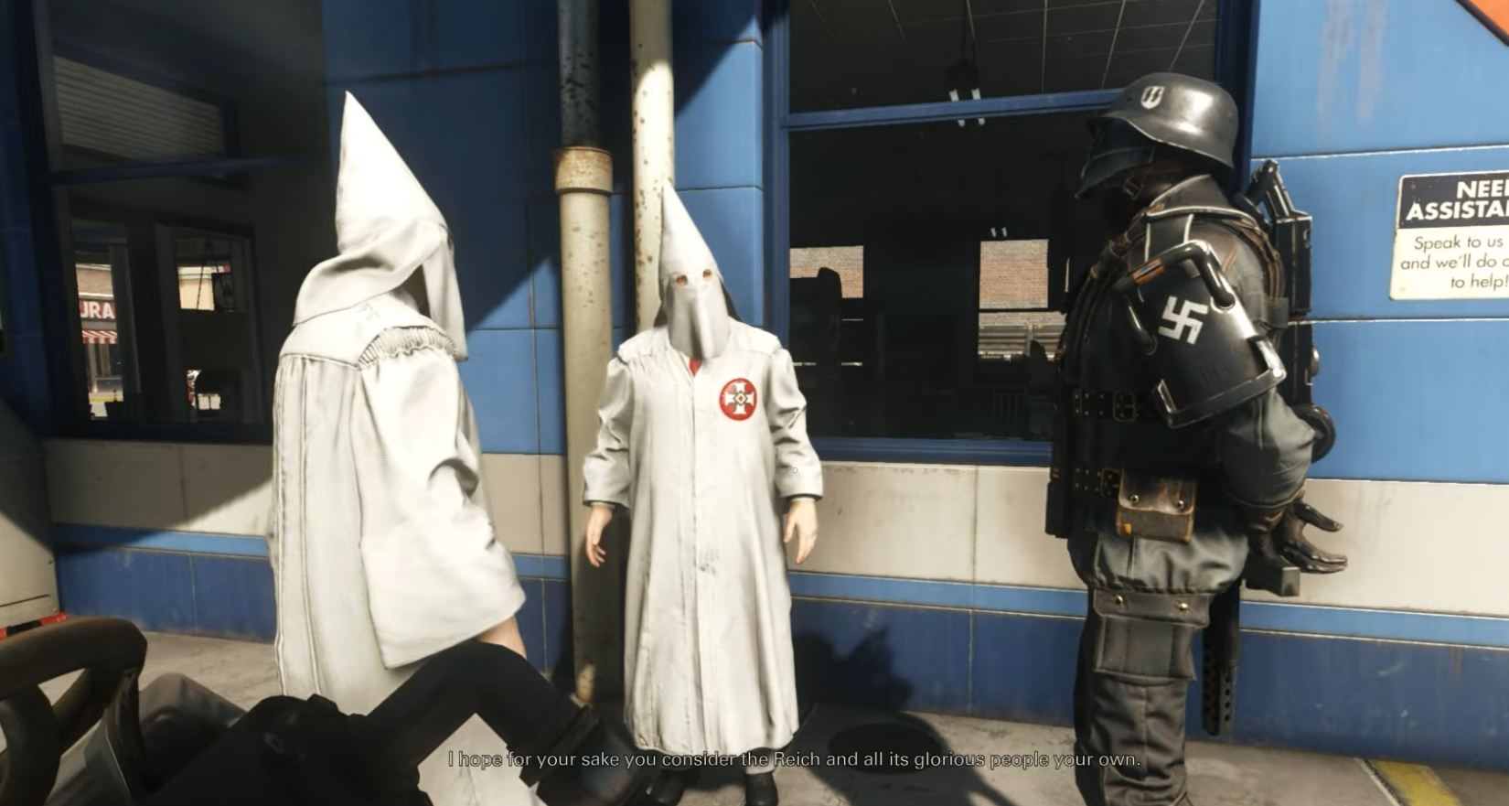 Wolfenstein 2 kkk meme Blank Meme Template