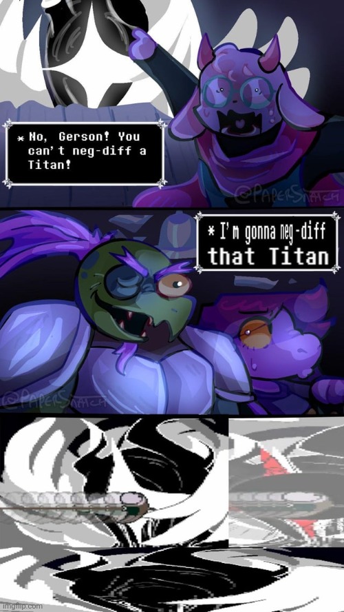 Memepluh guys. We got a titan to neg-diff. | image tagged in gerson neg difs a titan,comments | made w/ Imgflip meme maker