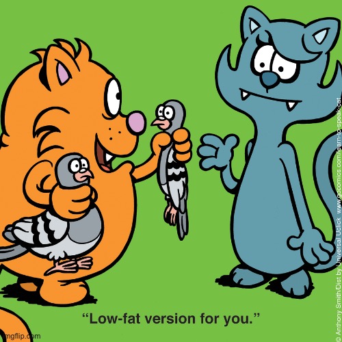 Learn to Speak Cat | image tagged in cats,comics,learn to speak cat,gift,pigeons,low fat | made w/ Imgflip meme maker