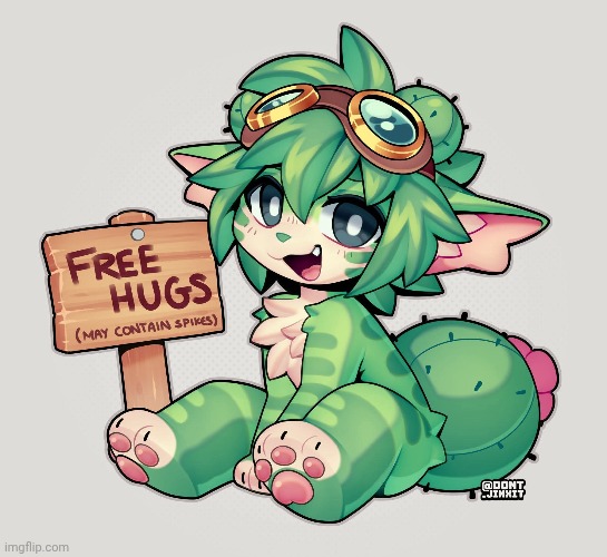 Free hugs! (Art by Dont_Jinxit) | image tagged in furry,art,cute,wholesome | made w/ Imgflip meme maker
