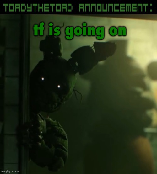 who said the n word | tf is going on | image tagged in toady announcement template | made w/ Imgflip meme maker