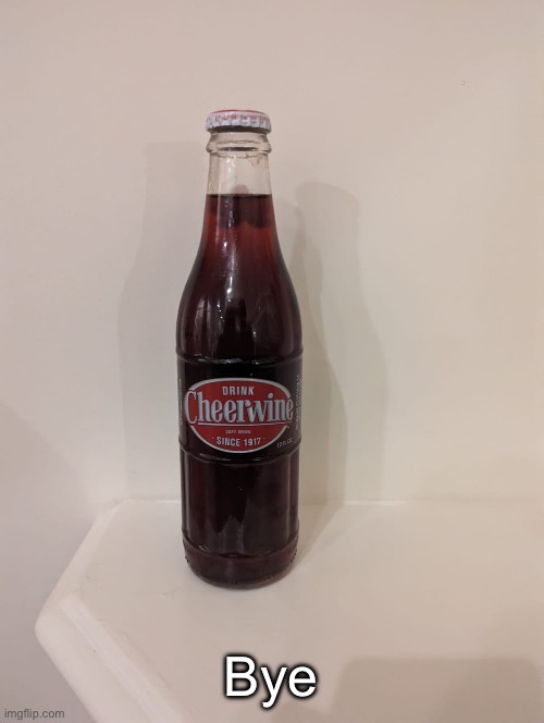 Cheerwine | Bye | image tagged in cheerwine | made w/ Imgflip meme maker