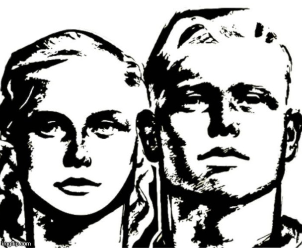 Aryan man and woman | image tagged in aryan man and woman | made w/ Imgflip meme maker