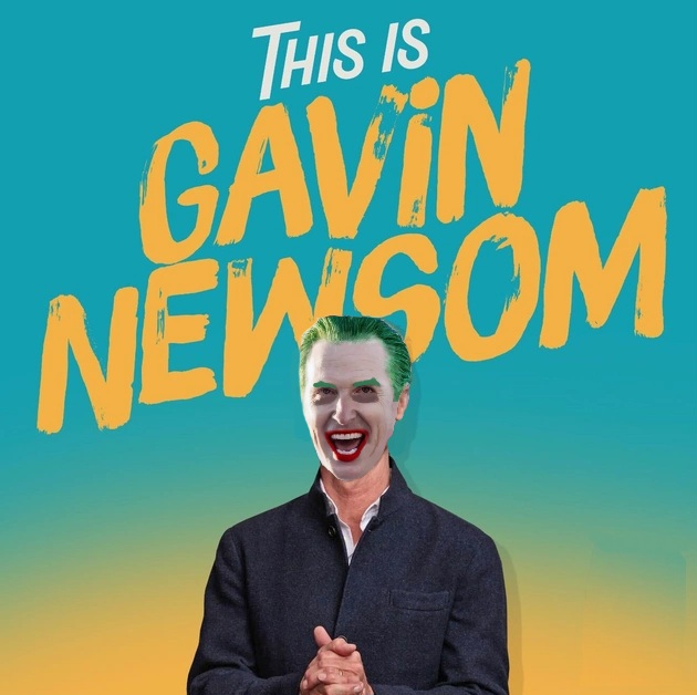 Gavin Newsom Joker Blank Meme Template