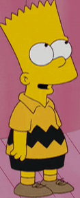 Bart simpson dressed as charlie Brown Blank Meme Template