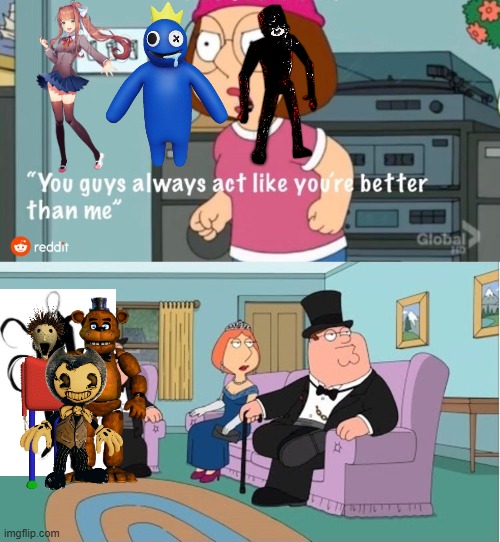 Poppy Playtime is still the best horror game ever! Remake (Updated) another leak | image tagged in you guys always act like you're better than me | made w/ Imgflip meme maker