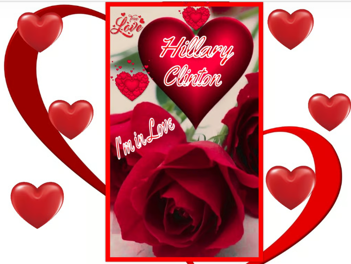 Hillary Heart Throb I'm so in Love Blank Meme Template