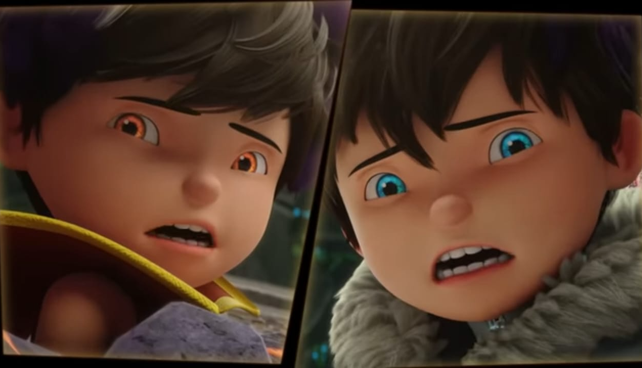 Boboiboy Blaze And Boboiboy Ice Blank Meme Template