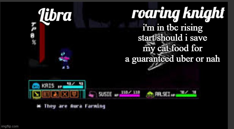 basic and impermanent shared temp | i'm in tbc rising start should i save my cat food for a guaranteed uber or nah | image tagged in basic and impermanent shared temp | made w/ Imgflip meme maker