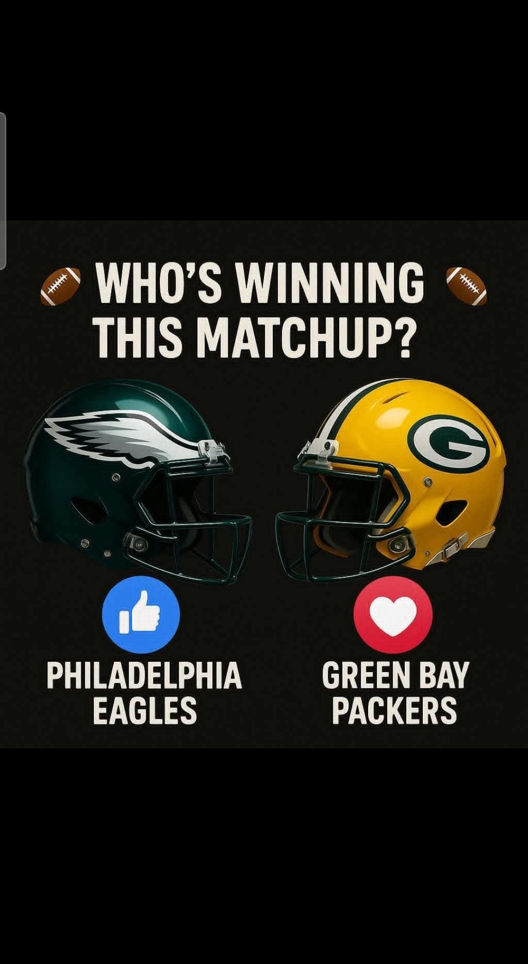 High Quality Eagles vs. PACKERS Blank Meme Template