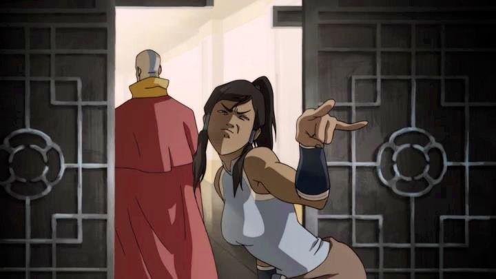 korra pointing Blank Meme Template
