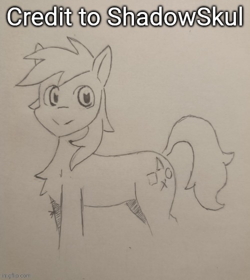 Pump but he's a pony | Credit to ShadowSkul | image tagged in pump but he's a pony | made w/ Imgflip meme maker
