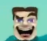 grotesque steve evil smile Blank Meme Template