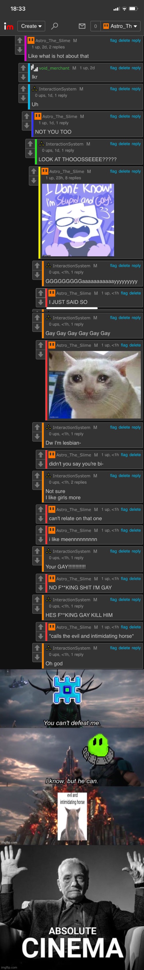 Most random conversation I’ve ever had lmao | image tagged in absolute cinema | made w/ Imgflip meme maker