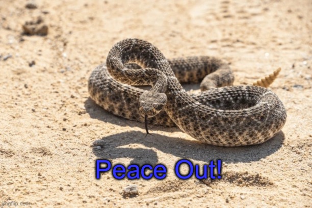 Thursday | Peace Out! | image tagged in thursday,snake | made w/ Imgflip meme maker