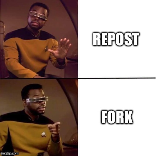 Geordi Drake | REPOST; FORK | image tagged in geordi drake | made w/ Imgflip meme maker