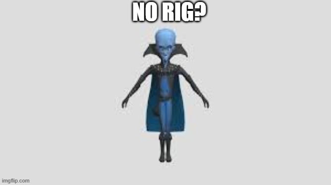 No Rig? | NO RIG? | image tagged in no b es,megamind,rig | made w/ Imgflip meme maker