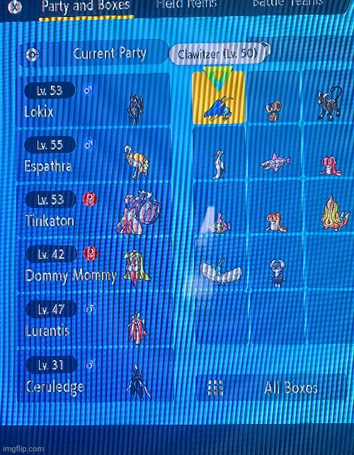 Rank my team (ignore the tsareena) | made w/ Imgflip meme maker