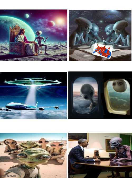 Aliens trip to invade America's blue states Blank Meme Template